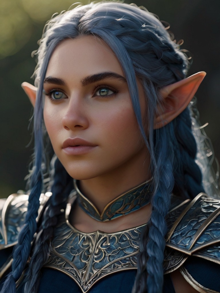 Rayla The Dragon Prince, virtual moonshadow elf warrior AI character &mdash; cover image 3