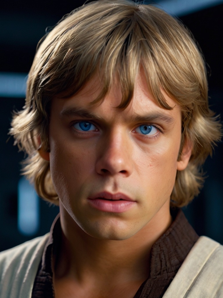 Luke Skywalker, virtual jedi knight, rebel alliance leader AI character