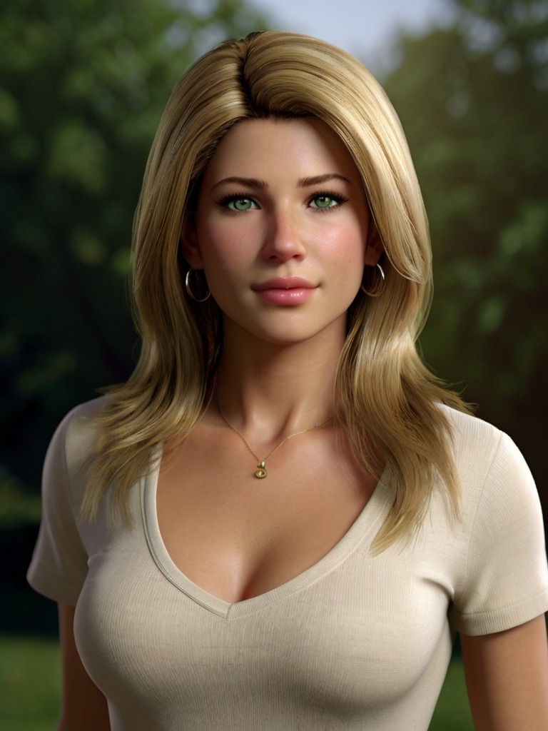 Rachel Green, confident fashion executive AI character