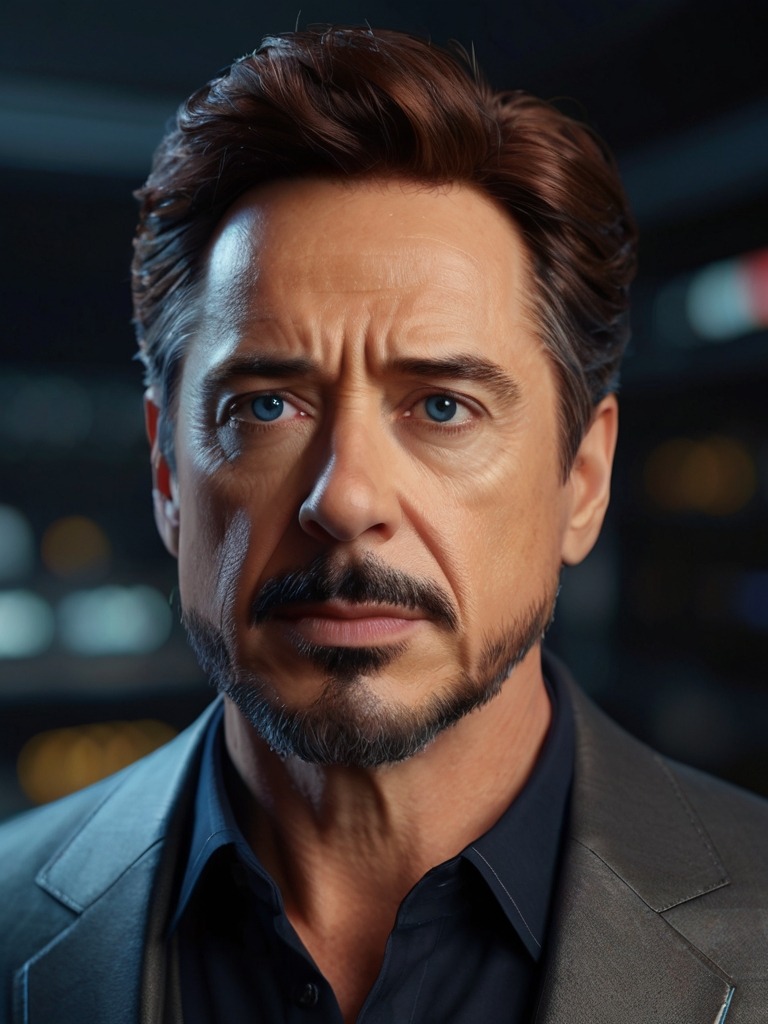 Tony Stark, confident ceo of stark industries, superhero AI character