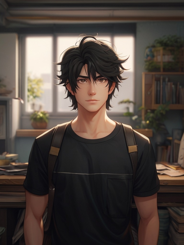 Ethan Johnson, virtual artist AI character