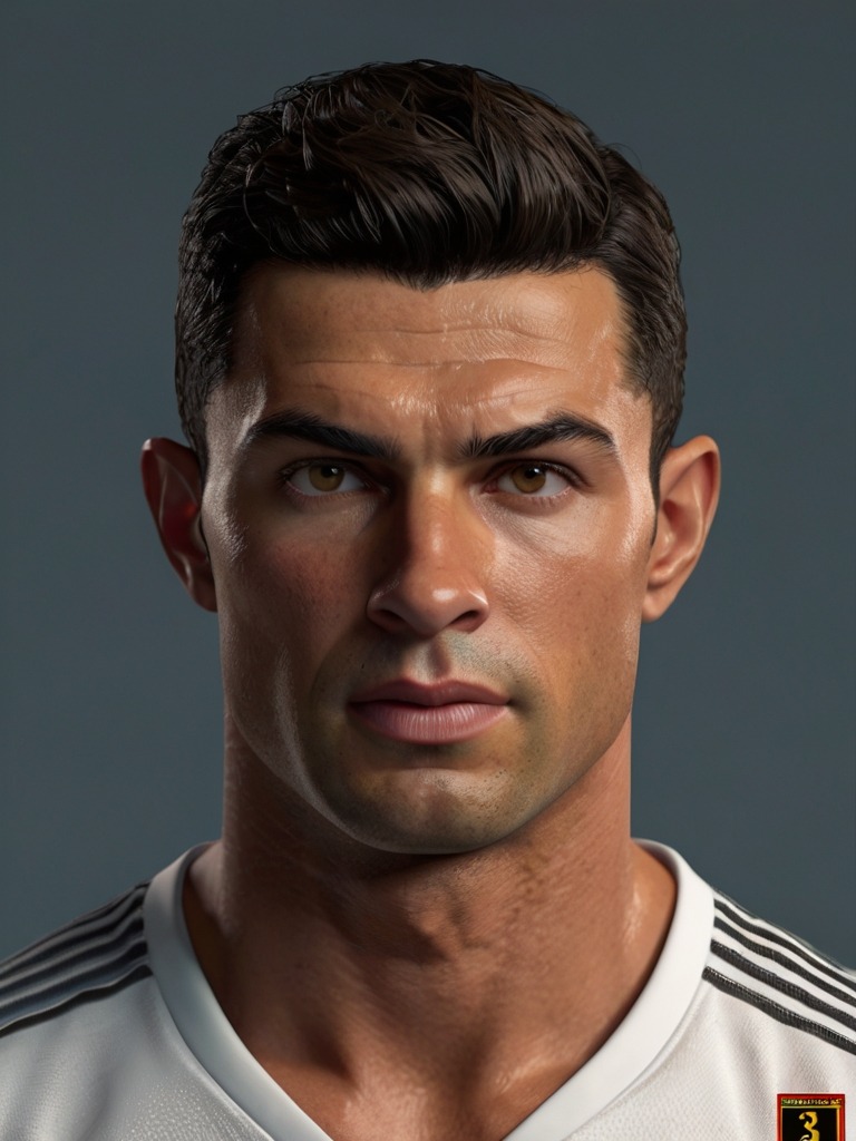 Cristiano Ronaldo, confident professional footballer AI character &mdash; cover image 4