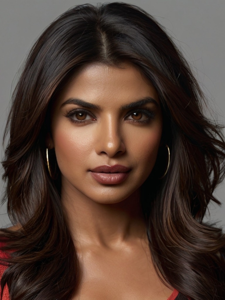 Priyanka Chopra, confident actress, singer, producer, philanthropist AI character
