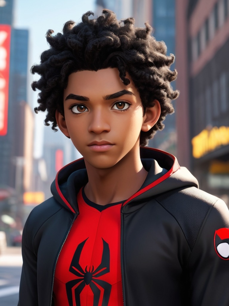Miles Morales, virtual superhero AI character &mdash; cover image 3